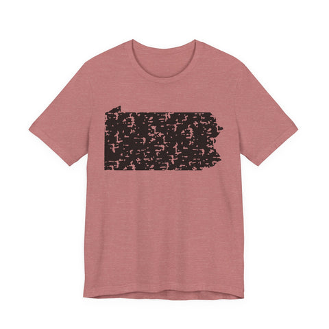 Pennsylvania Outline Short Sleeve T-Shirt T-Shirt - YinzerShop