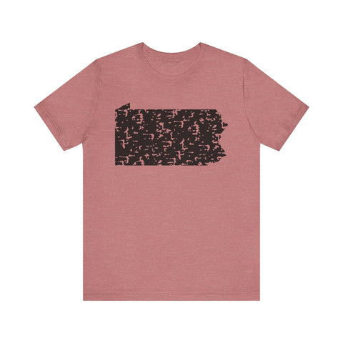 Pennsylvania Outline Short Sleeve T-Shirt T-Shirt - YinzerShop