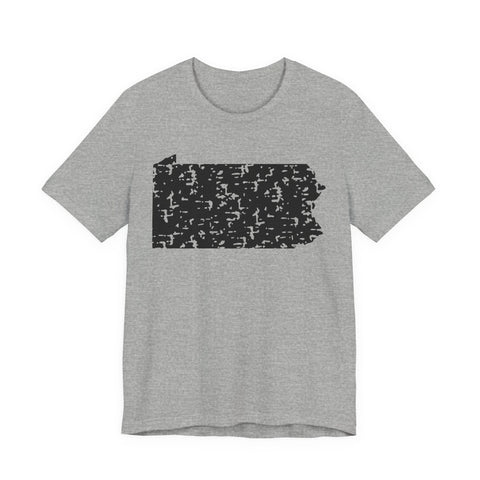 Pennsylvania Outline Short Sleeve T-Shirt T-Shirt - YinzerShop