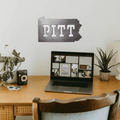 Pennsylvania PITT Wall Decor - Steel Wall Plaque | Rustic Indoor Display Wall Decor - YinzerShop