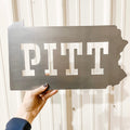 Pennsylvania PITT Wall Decor - Steel Wall Plaque | Rustic Indoor Display Wall Decor - YinzerShop
