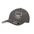 Pennsylvania Roots Structured Flexfit Hat | WearYourRoots Flexfit Structure Hats WYR Dark Grey S/M 