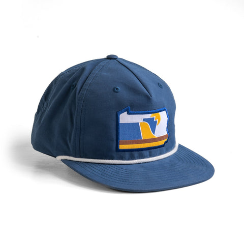 Pennsylvania Snapback Hat – RepresentPA Flip-Up Brim Hat With Braided Rope Patch Snapback Hat - YinzerShop