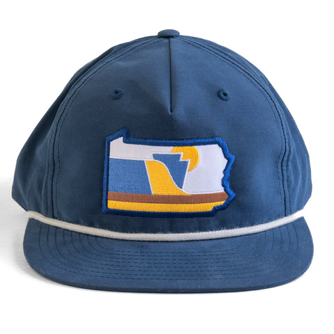 Pennsylvania Snapback Hat – RepresentPA Flip-Up Brim Hat With Braided Rope Patch Snapback Hat - YinzerShop