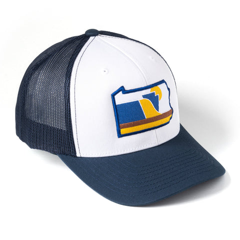 Pennsylvania Snapback Hat - RepresentPA Patch Trucker Cap | Modern Fit Meshback Snapback Hat - YinzerShop