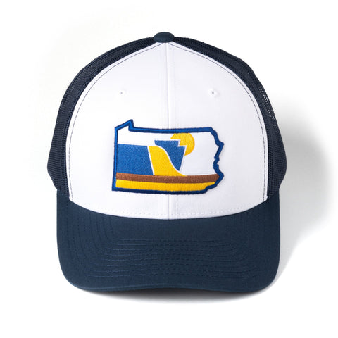 Pennsylvania Snapback Hat - RepresentPA Patch Trucker Cap | Modern Fit Meshback Snapback Hat - YinzerShop