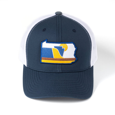 Pennsylvania Snapback Hat – RepresentPA Trucker Patch Cap With Meshback Snapback Hat - YinzerShop