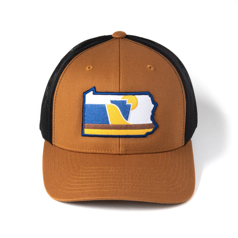 Pennsylvania Snapback Hat - RepresentPA Trucker Patch Hat With Embroidered Logo Snapback Hat - YinzerShop