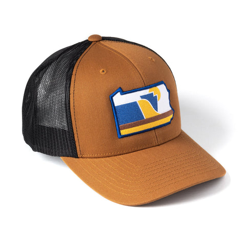 Pennsylvania Snapback Hat - RepresentPA Trucker Patch Hat With Embroidered Logo Snapback Hat - YinzerShop
