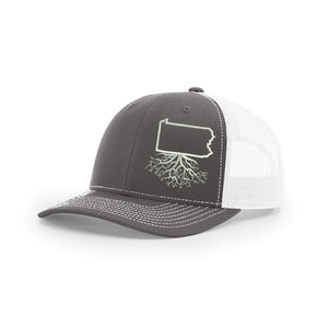 Charcoal with White Mesh