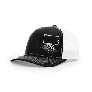 Black with White Mesh