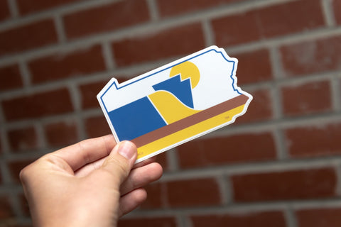 Pennsylvania State Sticker - RepresentPA Durable Vinyl Car Decal | Weather Resistant Outdoor Sticker Sticker - YinzerShop