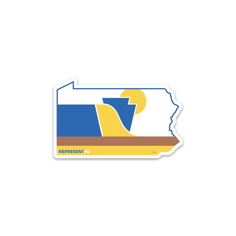 Pennsylvania State Sticker - RepresentPA Durable Vinyl Car Decal | Weather Resistant Outdoor Sticker Sticker - YinzerShop
