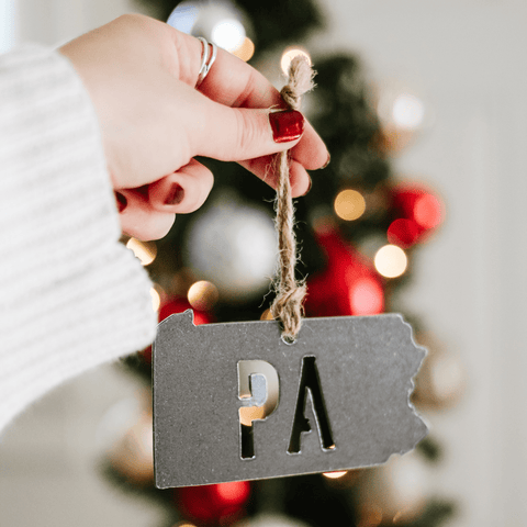Pennsylvania Steel Ornament – Handmade Recycled Holiday Decoration by Keystone Steel Co. Holiday Ornaments - YinzerShop