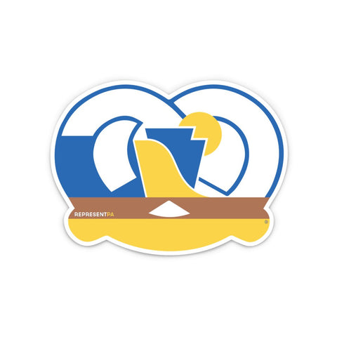 Pennsylvania Sticker – Pretzel Shaped Vinyl Weatherproof Decal | Durable Car Window Sticker - YinzerShop
