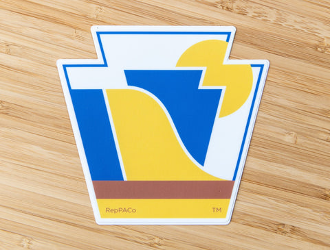 Pennsylvania Sticker | RepresentPA Keystone State Durable Vinyl Car Decal Sticker - YinzerShop