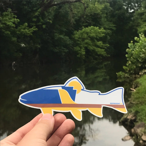 Pennsylvania Trout Sticker - RepresentPA Durable Vinyl Weatherproof Car Decal Sticker - YinzerShop