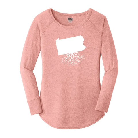 Pennsylvania Women's Long Sleeve Tunic Tee | WearYourRoots Womens Long Sleeve Tunic Tee WYR   