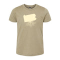 Pennsylvania Youth Crewneck Tee | WearYourRoots Kids T-Shirt - YinzerShop