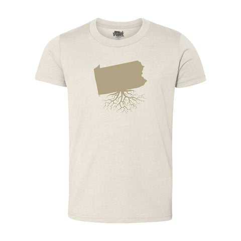 Pennsylvania Youth Crewneck Tee | WearYourRoots Kids T-Shirt - YinzerShop