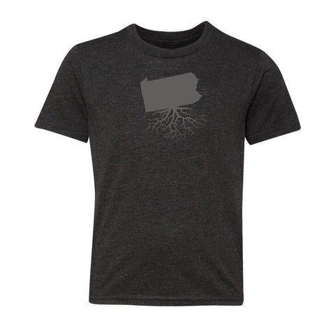 Pennsylvania Youth Crewneck Tee | WearYourRoots Kids T-Shirt - YinzerShop