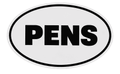 Pens Pittsburgh Penguins Euro Oval Vinyl Sticker | Size: 5" x 3" Sticker - YinzerShop