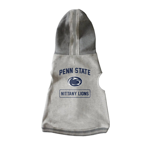Pet Hooded Crewneck | Penn State University Athletic Gray Hoodie With Velcro Neck Closure Pet Hooded Crewneck - YinzerShop