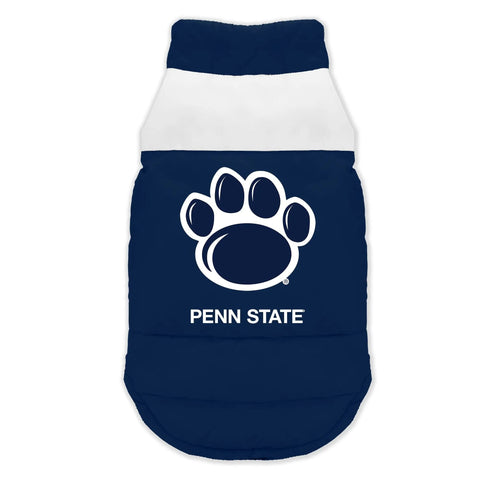 Pet Parka Puff Vest – Penn State University Quilted Dog Winter Vest With Reflective Stripe Pet Parka Vest - YinzerShop