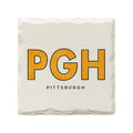 PGH Ceramic Drink Coaster Pittsburgh Coaster by The Doodle Line Coaster - YinzerShop