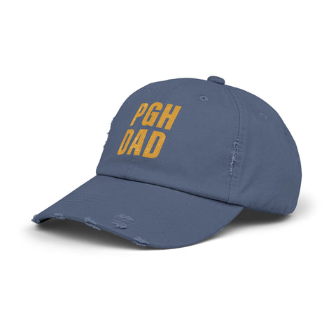 PGH Dad Distressed Hat — Pittsburgh Dad Vintage Baseball Cap Hats - YinzerShop