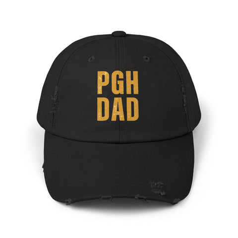 PGH Dad Distressed Hat — Pittsburgh Dad Vintage Baseball Cap Hats - YinzerShop