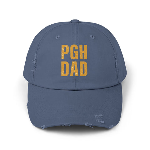 PGH Dad Distressed Hat — Pittsburgh Dad Vintage Baseball Cap Hats - YinzerShop