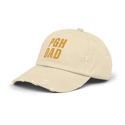 PGH Dad Distressed Hat — Pittsburgh Dad Vintage Baseball Cap Hats - YinzerShop