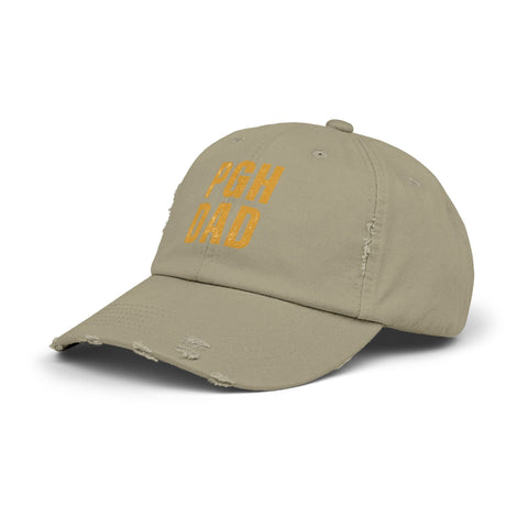 PGH Dad Distressed Hat — Pittsburgh Dad Vintage Baseball Cap Hats - YinzerShop
