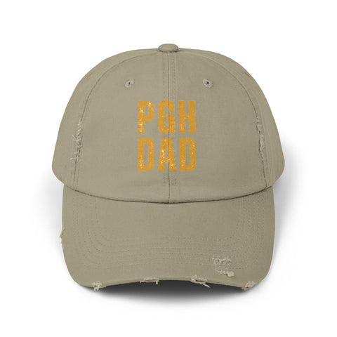 PGH Dad Distressed Hat — Pittsburgh Dad Vintage Baseball Cap Hats - YinzerShop