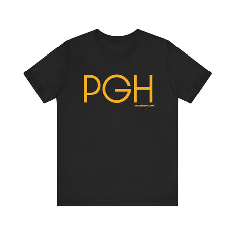 PGH Pittsburgh BIG FONT T-Shirt - Unisex bella+canvas 3001 Short Sleeve Tee T-Shirt - YinzerShop