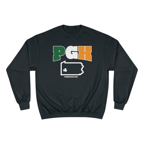 PGH Series Irish Flag - St. Patty's Day - Champion Crewneck Sweatshirt Sweatshirt - YinzerShop