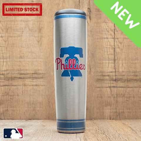 Philadelphia Phillies Metal Dugout Mug | Stainless Steel Baseball Bat Mug MLB Teams - Metal Dugout Mug Dugout Mugs®   