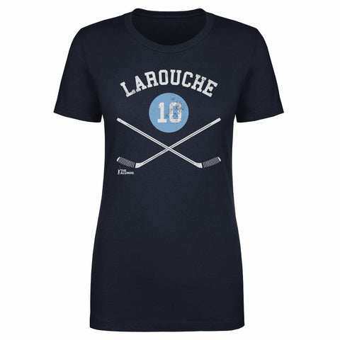 Pierre Larouche T-Shirt – Slim Fit Cotton Crewneck Tee | Pittsburgh Hockey Shirt Women's T-Shirt - YinzerShop