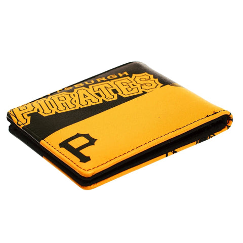 Pirates Bi-Fold Wallet - Officially Licensed Pittsburgh Pirates Durable Vinyl Wallet Wallet - YinzerShop
