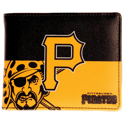 Pirates Bi-Fold Wallet - Officially Licensed Pittsburgh Pirates Durable Vinyl Wallet Wallet - YinzerShop
