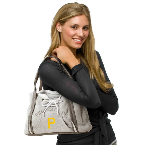 Pirates Hoodie Purse - Licensed Sports Bag With Embroidered Logo & Drawstring Closure Purse - YinzerShop