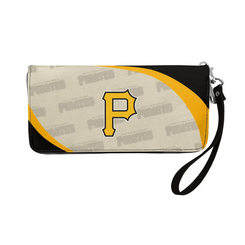 Pirates Zip Wallet - Official Pirates Merchandise Compact Travel Wallet With Card Slots Wristlet - YinzerShop