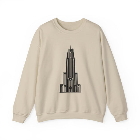 Pitt Cathedral of Learning - Heavy Blend™ Crewneck Sweatshirt Sweatshirt - YinzerShop