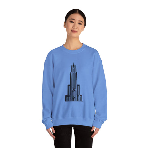 Pitt Cathedral of Learning - Heavy Blend™ Crewneck Sweatshirt Sweatshirt - YinzerShop