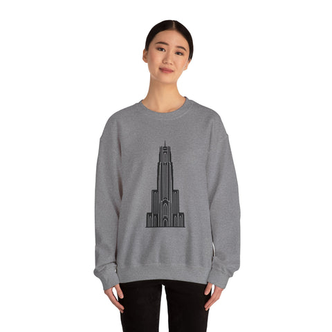 Pitt Cathedral of Learning - Heavy Blend™ Crewneck Sweatshirt Sweatshirt - YinzerShop