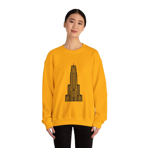 Pitt Cathedral of Learning - Heavy Blend™ Crewneck Sweatshirt Sweatshirt - YinzerShop