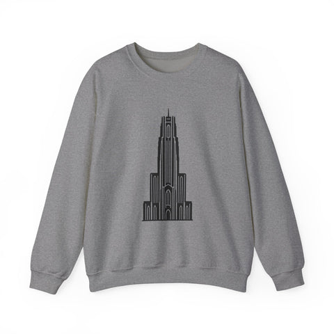 Pitt Cathedral of Learning - Heavy Blend™ Crewneck Sweatshirt Sweatshirt - YinzerShop