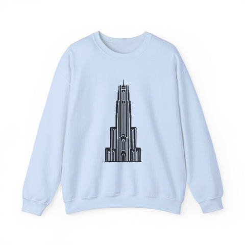 Pitt Cathedral of Learning - Heavy Blend™ Crewneck Sweatshirt Sweatshirt - YinzerShop