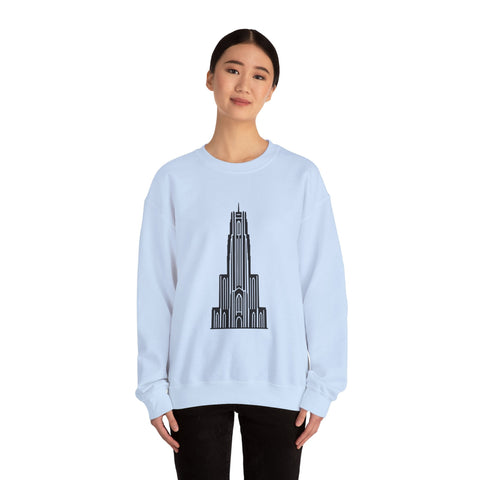 Pitt Cathedral of Learning - Heavy Blend™ Crewneck Sweatshirt Sweatshirt - YinzerShop